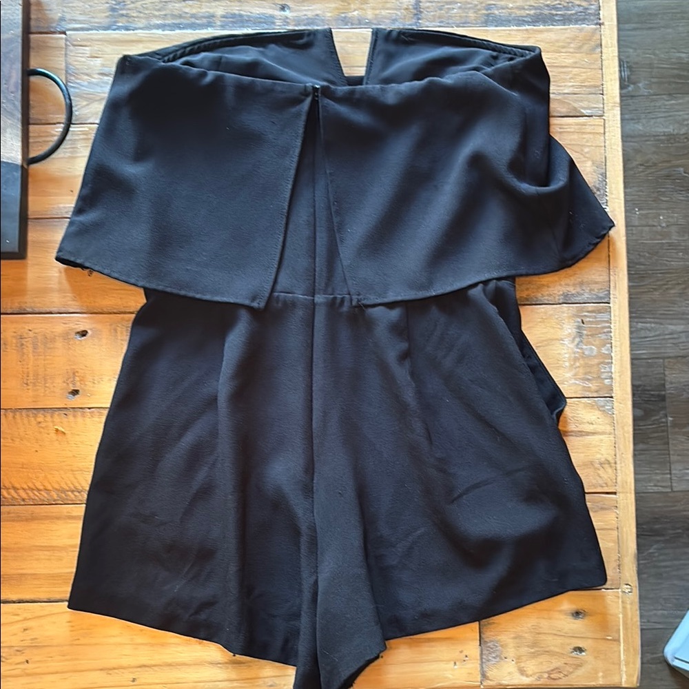 Aqua Black Strapless Romper with pockets - Picture 2 of 3